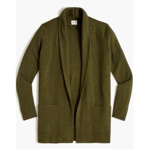 J.Crew Re-Imagined‎ Green Shawl Collar Cardigan Sweater - Size XS - Picture 1 of 9